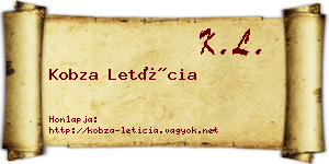 Kobza Letícia névjegykártya